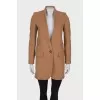Beige single-breasted coat