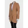 Beige single-breasted coat