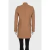 Beige single-breasted coat