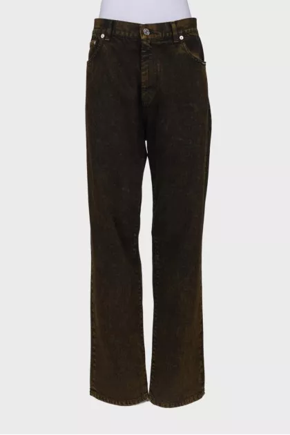 Men's yellow gradient jeans