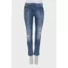 Light blue embellished jeans