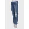 Light blue embellished jeans