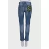 Light blue embellished jeans