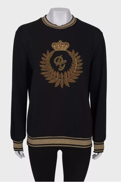 Sweatshirt with embroidered tag