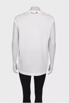 Long t-shirt with tag print