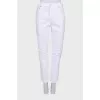 High rise white jeans