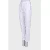 High rise white jeans