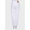 High rise white jeans