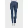 Blue jeans with tag