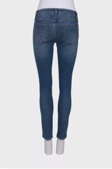 Blue jeans with tag
