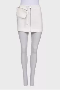 White skirt with purse