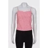 Red striped top