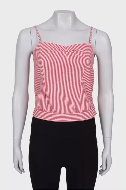 Red striped top