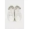 White leather sneakers
