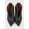 Embossed leather ankle boots