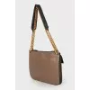 Dark olive leather combo bag