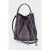 Purple leather bag
