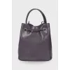 Purple leather bag
