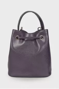 Purple leather bag