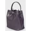 Purple leather bag
