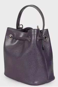 Purple leather bag