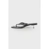 Stiletto leather slippers