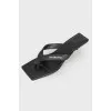Stiletto leather slippers