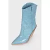 Blue leather cossacks