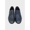 Men's blue perforated shoes