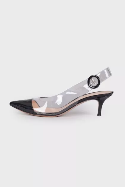 Combined open heel shoes