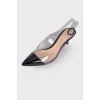 Combined open heel shoes