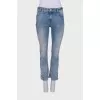 Blue jeans with press studs