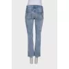 Blue jeans with press studs