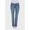 Low rise blue jeans