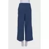 Blue loose fit trousers