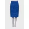 Blue skirt with a pattern