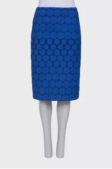 Blue skirt with a pattern