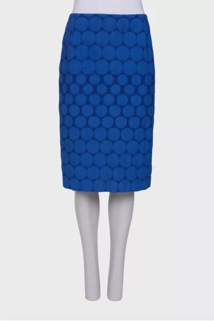 Blue skirt with a pattern