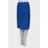 Blue skirt with a pattern
