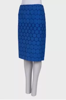 Blue skirt with a pattern