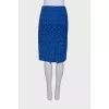 Blue skirt with a pattern