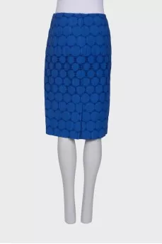Blue skirt with a pattern