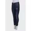 Painted and distressed jeans
