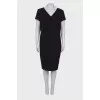 Black dress with translucent inserts