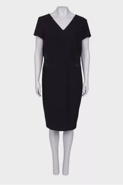 Black dress with translucent inserts