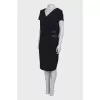 Black dress with translucent inserts