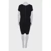Black dress with translucent inserts