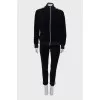 Sports suit with stripes
