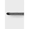 Leather belt with metal decoration