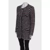 Knitted combo cardigan with pockets